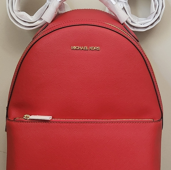 Michael Kors NWT Sheila Medium Bright Red Backpack main image 6